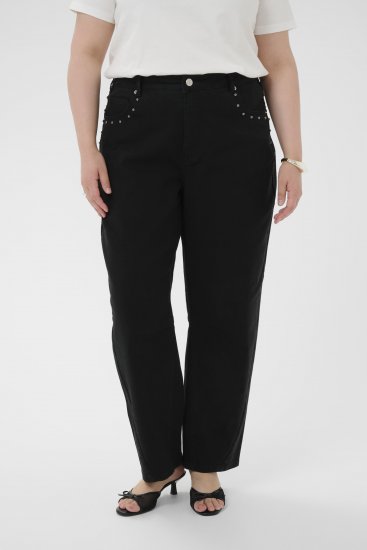 Kaffe Curve Brenn Barrel Twill Jeans Washed Black - Farmer - 