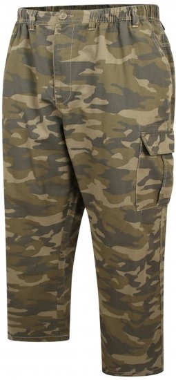 Espionage TR054 Camoflage Trousers Green - Cargo nadrág - Nagyméretű Férfi Cargo Nadrág