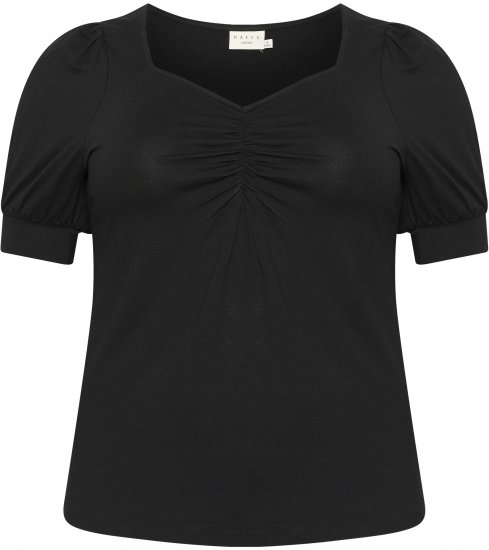 Kaffe Curve Sissy Póló Mélyfekete - Pólók - 