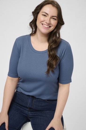 Kaffe Curve Carina T-Shirt Blue - Pólók - 