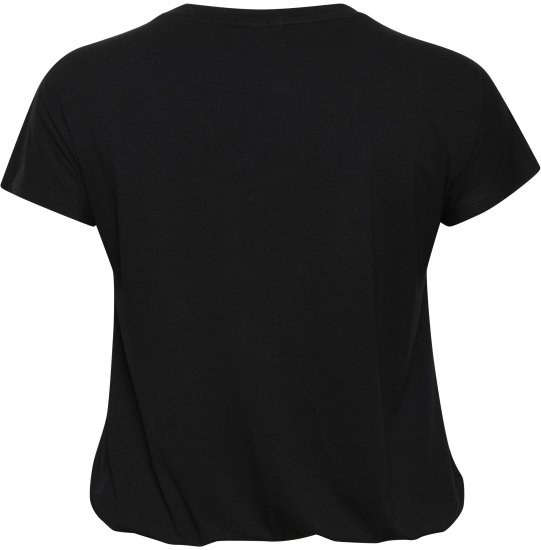 Kaffe Curve Jena V-Neck Póló Mélyfekete - Pólók - 