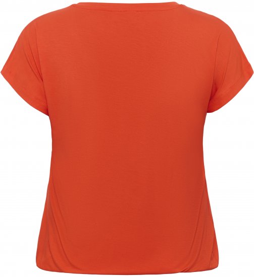 Kaffe Curve Jena V-Neck T-Shirt Grenadine Red - Pólók - 