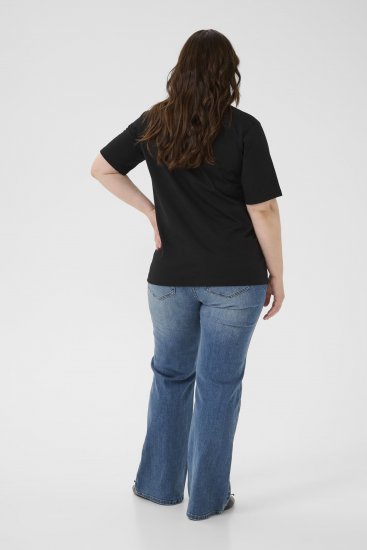 Kaffe Curve Ariana T-Shirt Black - Pólók - 