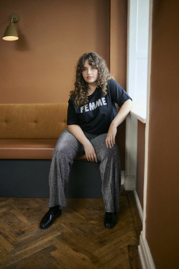 Kaffe Curve Ariana T-Shirt Black - Pólók - 