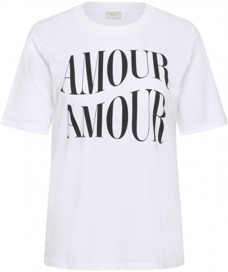 Kaffe Curve Chari T-Shirt Optical White - Pólók - 