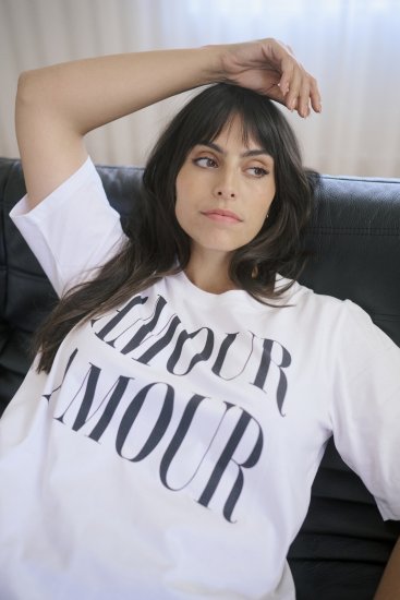 Kaffe Curve Chari T-Shirt Optical White - Pólók - 