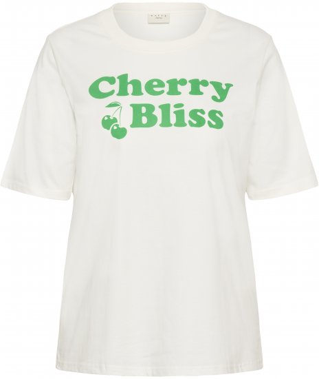 Kaffe Curve Chari T-Shirt Chalk - Pólók - 