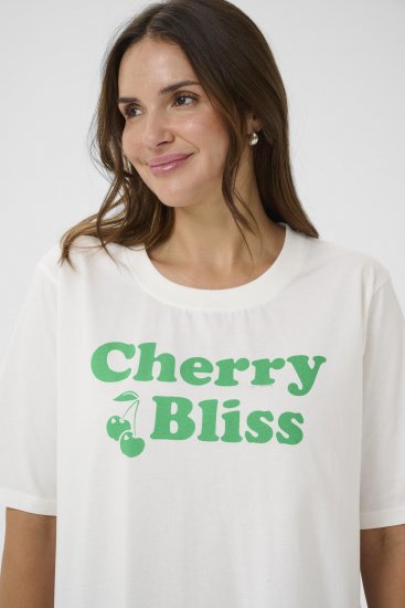 Kaffe Curve Chari T-Shirt Chalk - Pólók - 
