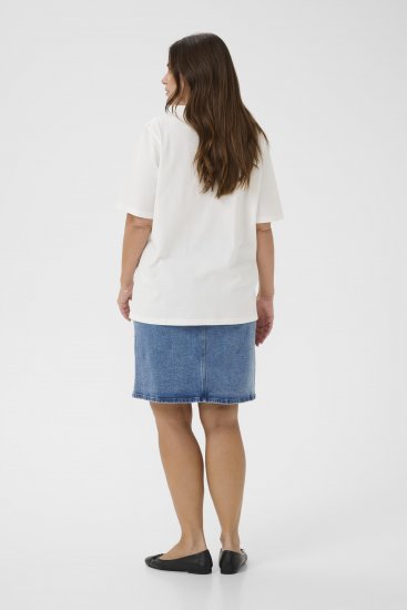 Kaffe Curve Chari T-Shirt Chalk - Pólók - 