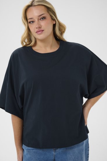 Kaffe Curve Stormi T-Shirt Navy - Pólók - 