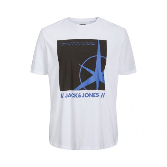 Jack & Jones Conrad T-Shirt White - Pólók - Nagyméretű pólók - 2XL-14XL