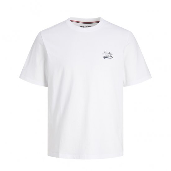 Jack & Jones Trevor T-Shirt White - Pólók - Nagyméretű pólók - 2XL-14XL