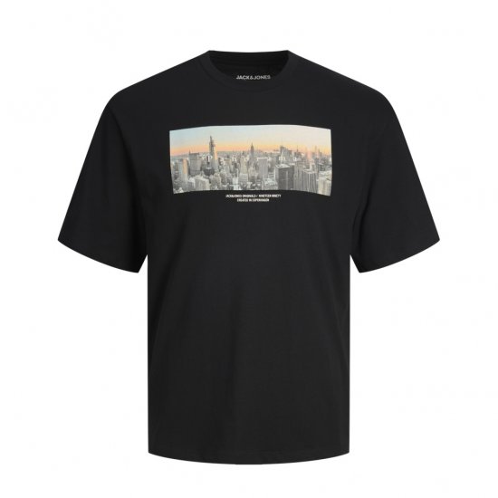 Jack & Jones Copenhagen Photo T-Shirt Black - Pólók - Nagyméretű pólók - 2XL-14XL