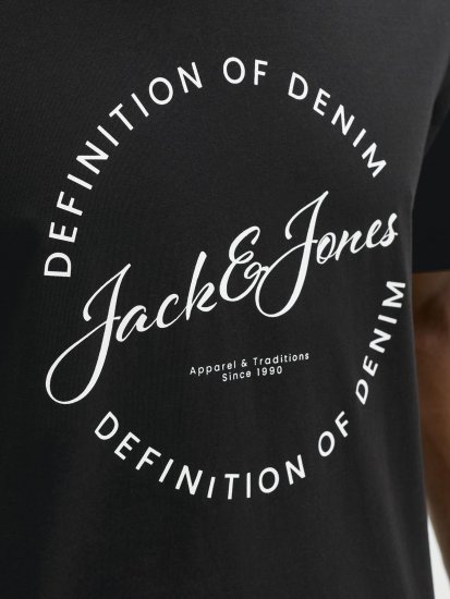 Jack & Jones Grayson Póló Fekete - Pólók - Nagyméretű pólók - 2XL-14XL