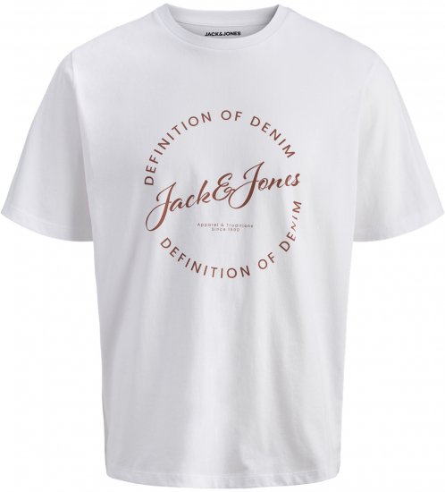 Jack & Jones Grayson Póló Fehér - Pólók - Nagyméretű pólók - 2XL-14XL
