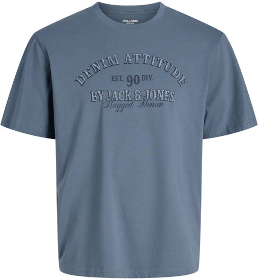 Jack & Jones Edenver T-Shirt Blue - Pólók - Nagyméretű pólók - 2XL-14XL