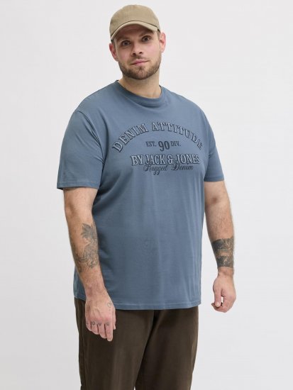 Jack & Jones Edenver T-Shirt Blue - Pólók - Nagyméretű pólók - 2XL-14XL
