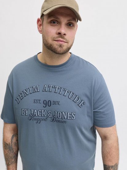 Jack & Jones Edenver T-Shirt Blue - Pólók - Nagyméretű pólók - 2XL-14XL