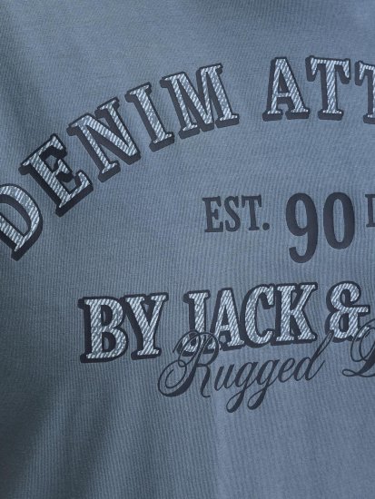 Jack & Jones Edenver T-Shirt Blue - Pólók - Nagyméretű pólók - 2XL-14XL