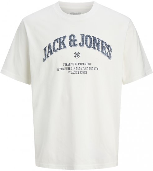 Jack & Jones Edenver T-Shirt White - Pólók - Nagyméretű pólók - 2XL-14XL