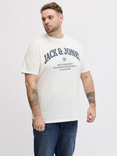 Jack & Jones Edenver T-Shirt White - Pólók - Nagyméretű pólók - 2XL-14XL