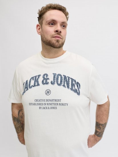 Jack & Jones Edenver T-Shirt White - Pólók - Nagyméretű pólók - 2XL-14XL