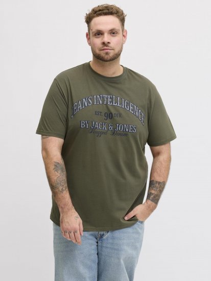 Jack & Jones Edenver T-Shirt Khaki - Pólók - Nagyméretű pólók - 2XL-14XL