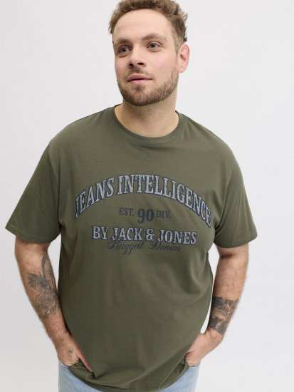 Jack & Jones Edenver T-Shirt Khaki - Pólók - Nagyméretű pólók - 2XL-14XL