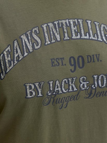 Jack & Jones Edenver T-Shirt Khaki - Pólók - Nagyméretű pólók - 2XL-14XL