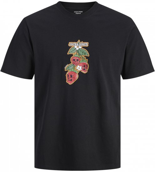 Jack & Jones Catskills Póló Fekete - Pólók - Nagyméretű pólók - 2XL-14XL