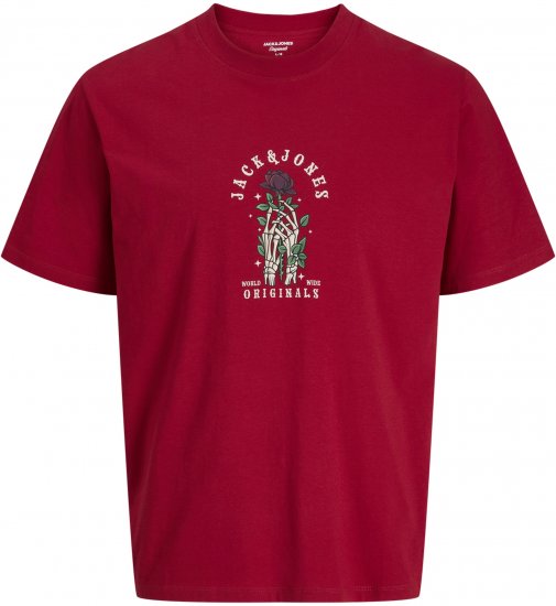 Jack & Jones Catskills Póló Piros - Pólók - Nagyméretű pólók - 2XL-14XL