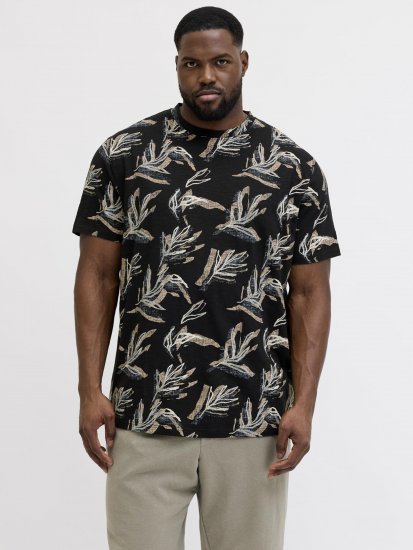 Jack & Jones Montauk T-Shirt Black - Pólók - Nagyméretű pólók - 2XL-14XL