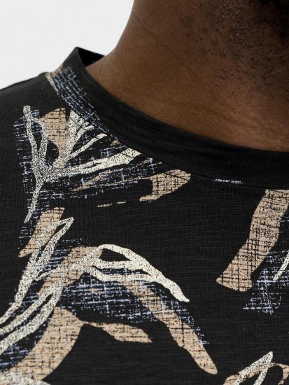 Jack & Jones Montauk T-Shirt Black - Pólók - Nagyméretű pólók - 2XL-14XL
