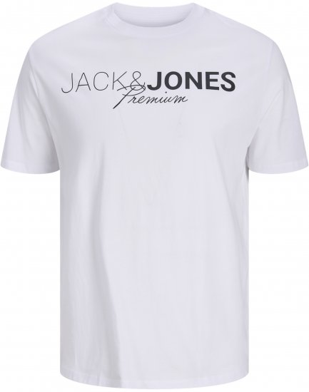 Jack & Jones Blaneo Short Sleeve T-Shirt White - Pólók - Nagyméretű pólók - 2XL-14XL