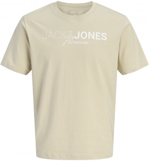 Jack & Jones Blaneo Short Sleeve T-shirt Beige - Pólók - Nagyméretű pólók - 2XL-14XL