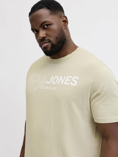 Jack & Jones Blaneo Short Sleeve T-shirt Beige - Pólók - Nagyméretű pólók - 2XL-14XL