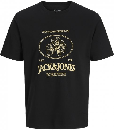 Jack & Jones Nantucket Póló Fekete - Pólók - Nagyméretű pólók - 2XL-14XL
