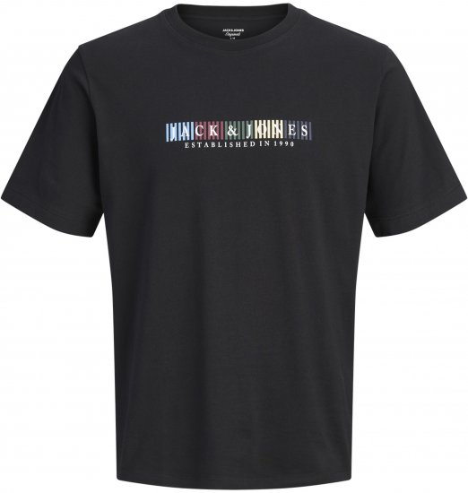 Jack & Jones Nantucket Branding Póló Fekete - Pólók - Nagyméretű pólók - 2XL-14XL