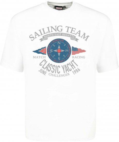 Adamo Sailing Comfort Fit T-Shirt White - Nyomtatott pólók - Nyomtatott pólók - 2XL-8XL