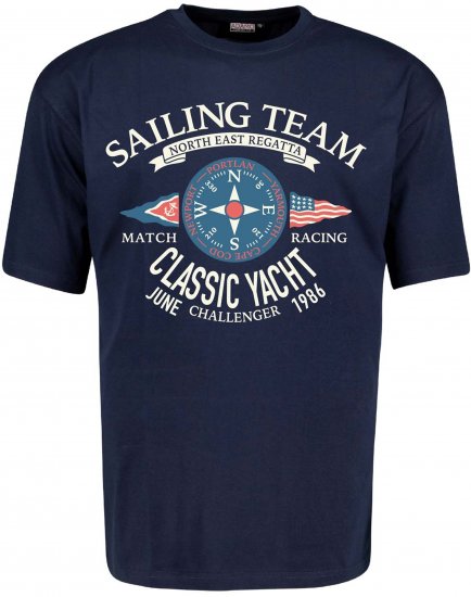 Adamo Sailing Comfort Fit T-Shirt Navy - Nyomtatott pólók - Nyomtatott pólók - 2XL-8XL