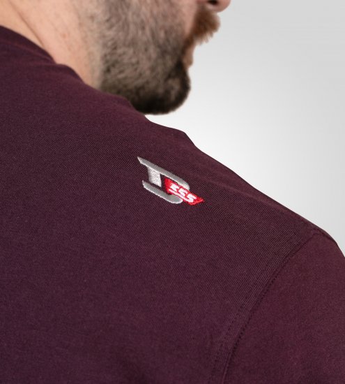 D555 Grimsby Rock n' Roll Skull Printed T-Shirt Burgundy - Nyomtatott pólók - Nyomtatott pólók - 2XL-8XL