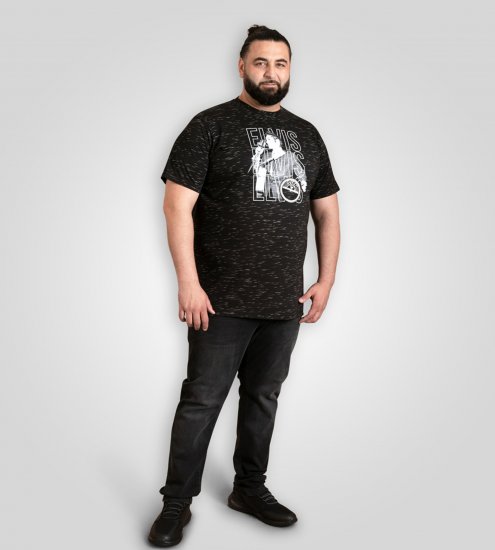 D555 Official Elvis Presley Printed T-Shirt Black - Nyomtatott pólók - Nyomtatott pólók - 2XL-8XL