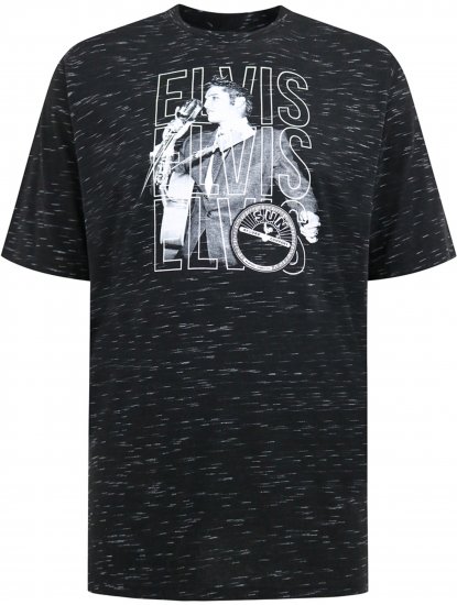D555 Official Elvis Presley Printed T-Shirt Black - Nyomtatott pólók - Nyomtatott pólók - 2XL-8XL