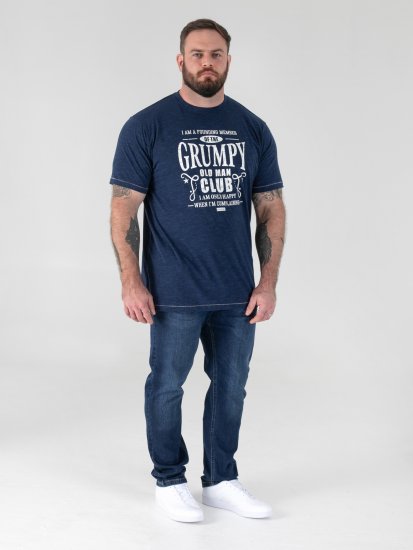 D555 Cooper Grumpy Old Man Printed T-Shirt Navy - Nyomtatott pólók - Nyomtatott pólók - 2XL-8XL