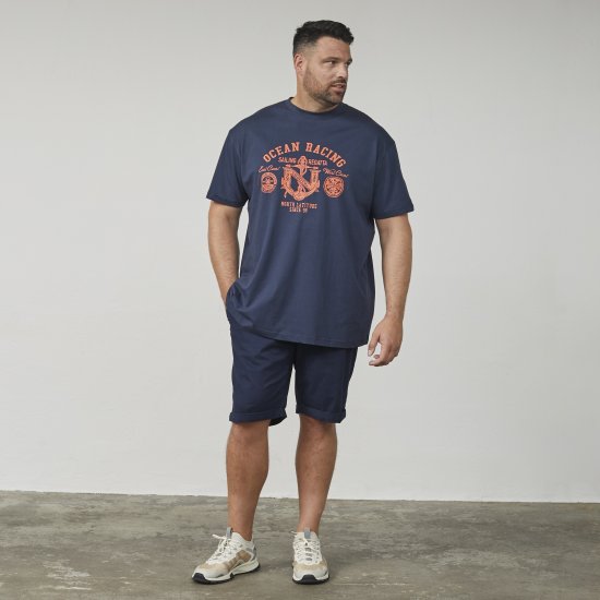 North Latitude 61121 Nyomott Póló Tengerészkék - Pólók - Nagyméretű pólók - 2XL-14XL