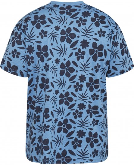 North Latitude 61123 Teljes Mintás Póló Közép Kék - Pólók - Nagyméretű pólók - 2XL-14XL