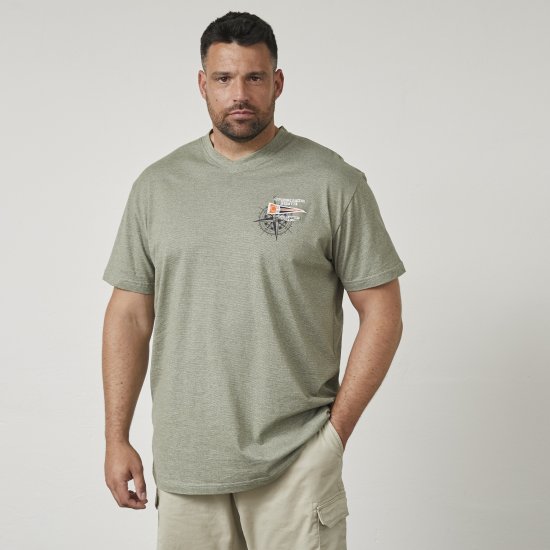 North Latitude 61124 Csíkos Póló Olívazöld - Pólók - Nagyméretű pólók - 2XL-14XL