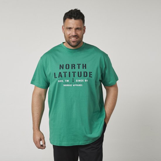 North Latitude 61135 Nyomott Póló Zöld - Pólók - Nagyméretű pólók - 2XL-14XL