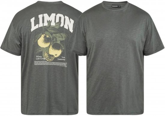 North Latitude 61317 Slub Póló Hátul Nyomott Sötét Poros Zöld - Pólók - Nagyméretű pólók - 2XL-14XL