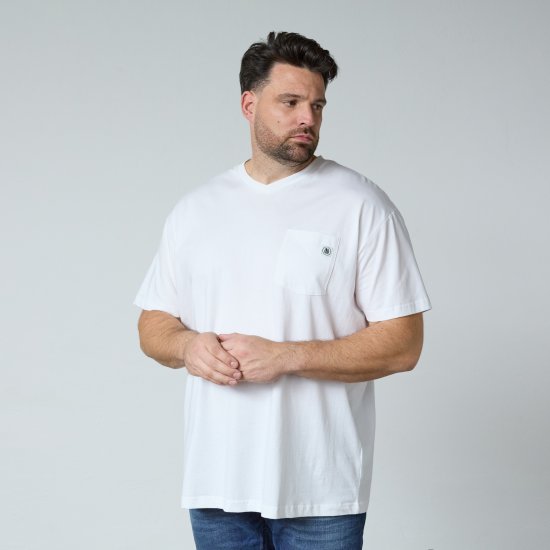 North Latitude 61322 V-Nyakú Póló Fehér - Pólók - Nagyméretű pólók - 2XL-14XL